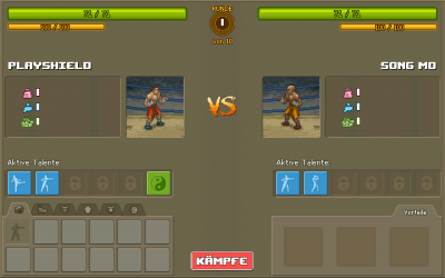 In den Kämpfen kannst du zeigen, was du gelernt hast und zum Champion aufsteigen.