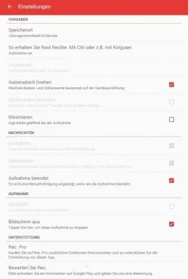 Rec_Einstellungen