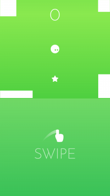 Mittels Swipe Geste steuerst du den Ball über das Spielfeld.