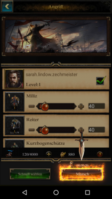 Du setzt deine Truppen in Bewegung.