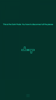 Im Dark Mode müssen Puzzelteile getrennt werden.