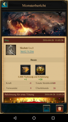 Für jedes erlegte Monster bekommst du einen Monsterbericht. 