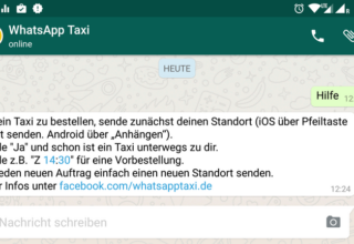 Tipp: Taxi mit WhatsApp bestellen