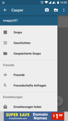 Weniger bunt, dafür mehr Funktione. Casper ist ein toller Snapchat-Client.