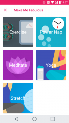 Auch Yoga, Mediation und Sport kommen bei Fabulous nicht zu kurz.