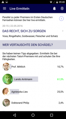 Du hast die Möglichkeit einer Live-Ermittlung in den derzeit aktuellen Fällen.