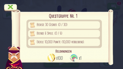 Verschiedene Quests müssen erledigt werden um Belohnungen einzusammeln.