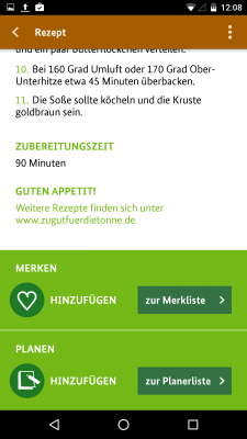 Jedes Rezept fügst du bei Bedarf deinen Favoriten sowie einer Einkaufsliste hinzu.
