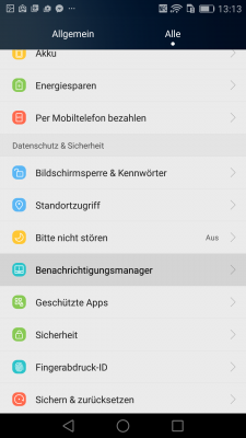 Der Benachrichtigungsmanager ist wichtig, damit alles klappt.