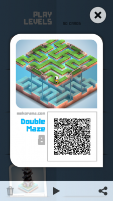 Jedes Level verfügt über einen QR-Code, auch die von dir selbst erstellten.