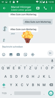 Die niedliche Animation ist nur für wenige Sekunden sichtbar.