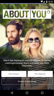 Du wählst aus ob du das Stylequiz für Männer oder Frauen nutzen möchtest.