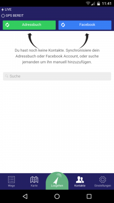 Sobald deine Kontakte die App installiert haben werden diese nach einer Synchronisation direkt angezeigt.
