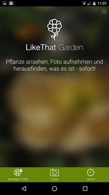 Du machst ein Bild der Blume und die App sagt dir sofort welche es ist.