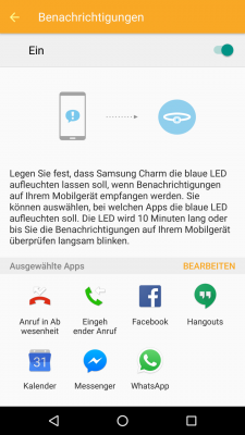 Du wählst aus von welchen Apps du Benachrichtigungen wünscht.
