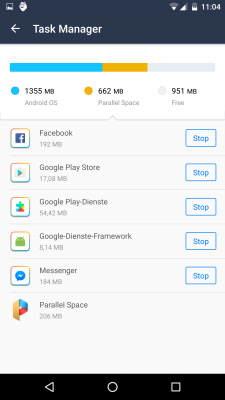 Über den Task Manager beendest du die Apps.