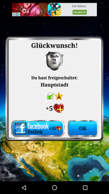 Du hast Stufe 1 geschafft und die nächste Stufe freigeschaltet.