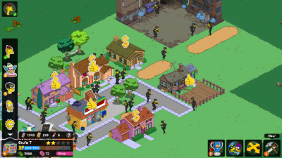 Ganoven, welche durch Springfield schleichen, müssen von dir per Fingertipp beseitigt werden.