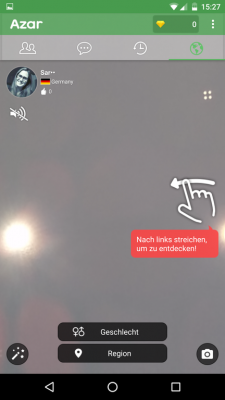 Per Swype-Geste suchst du den ersten “Buddy”.