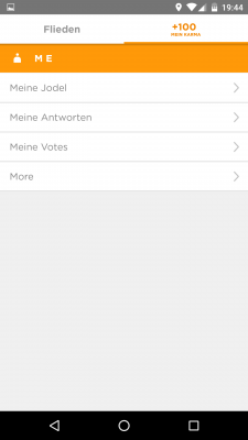 Über dein Karma gelangst du zu deinen Jodlern.