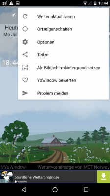 Über die drei Punkte gelangst du zu den Einstellungen.
