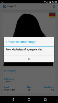 Du hast die Möglichkeit den anderen Nutzern Freundschaftsanfragen zu senden….