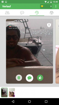 Im Verlauf siehst du deine schon getätigten Chats. Hier kannst du diese wieder aufnehmen oder entfernen.