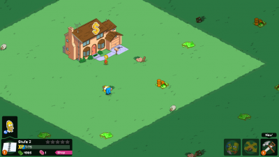 Homer und Lisa räumen den nuklearen Dreck von Springfields Feldern.