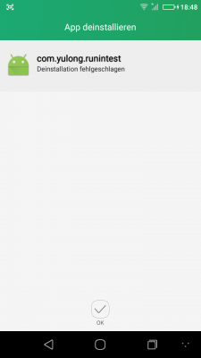 Die Testapp von Coolpad lässt sich nicht deinstallieren und lässt somit ein ungutes Gefühl zurück.