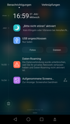 Beim Anschluss an einen PC musst du jedes Mal auswählen, was passieren soll.