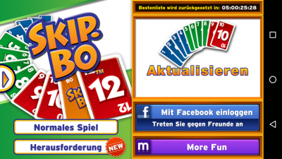 Spiele ein normales Spiel oder eine Herausforderung.