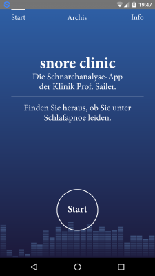 Mit einem Klick zur Aufzeichnung deines Schlafes.