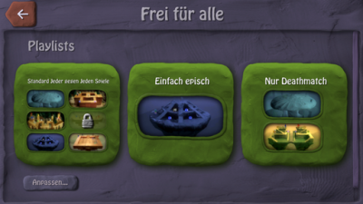 Frei für alle spielst du mit deinen Freunden gegeneinander.