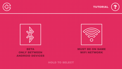 Eine Verbindung ist mittels Bluetooth oder Netzwerk möglich.