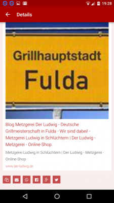Durch einen Klick auf eine der News bekommst du detaillierte Informationen. Weiterhin findet sich hier die Web-Adresse.