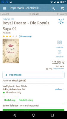 Per Klick auf eines der Bücher bekommst du nähere Informationen. Ebenfall lässt du dir hier die Verfügbarkeit im Thalia-Shop in deiner Nähe anzeigen.