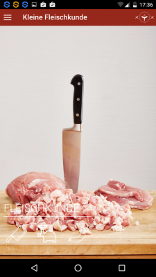 In der Fleischkunde gibt es Wissenswertes über Schweine-, Rind-, Lamm- oder Wildfleisch und Fisch.