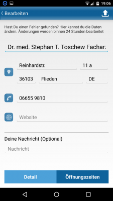 Über das Dokumentenblatt am oberen Bildschirmrand änderst du die Angaben falls diese veraltet sind.