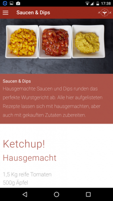 Selbstgemachte Soßen und Dips dürfen natürlich nicht fehlen.