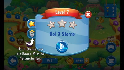 Einige Level enthalten Bonus-Missionen.