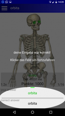 Per Tastatur gibst du die richtige Lösung ein.