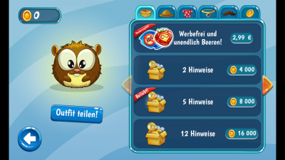 Mittels erspielter Goldmünzen erstehst du Hinweise und Kleidung für Ogi Tak.
