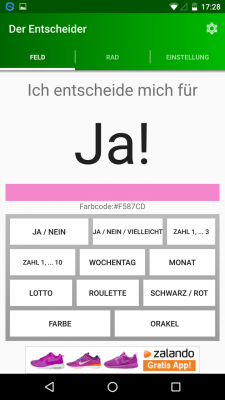 Die App entscheidet sich für dich.