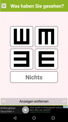 Du wählst jenes Symbol aus, welches du gesehen hast.