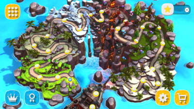 Baue Wege von A-Z über die Insel.
