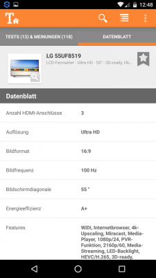Zu jedem technischen Produkt ist ein Datenblatt vorhanden.