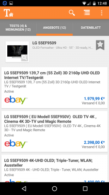 Die App bringt dich zu den derzeitigen Angeboten für das von dir gesuchte Produkt.