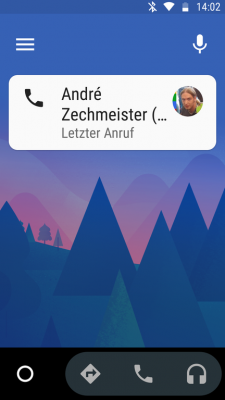 Der letzte Anruf wird angezeigt.