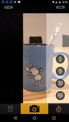 Mittels Timer stellst du den Selbstauslöser ein.