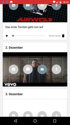 Nach und nach füllst du die Türchen deines Kalenders.